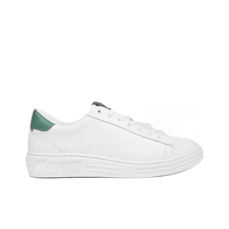 MSGM Low-Top Stylish Skateboarding Shoes Men's White Green-1