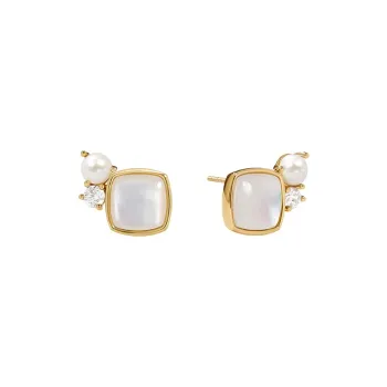 Amber Lollipop Slightly Drunk Series Freshwater Pearl Earrings Women's