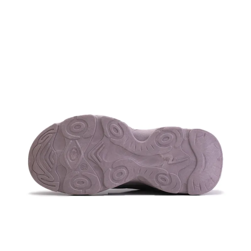 Warrior Trendy Casual Shoes Anti-Slip And Wear-Resistant Lightweight Low-Top Chunky Sneakers Women's Dark Purple Gray-5