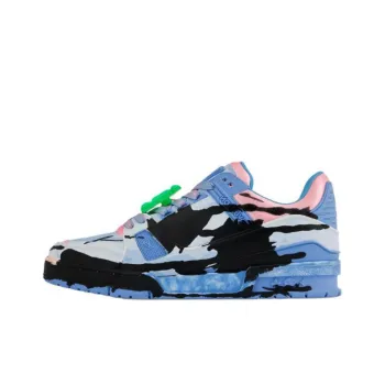 LOUIS VUITTON Trainer Low Top Skateboard Shoes Unisex Blue Pink