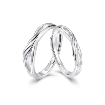 FANCI S925 Silver Ring Pair Unisex