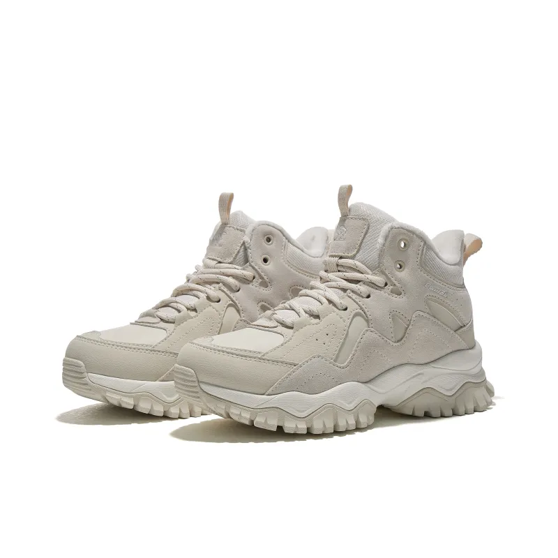 CAMEL Anti-Slip And Wear-Resistant Height Increasing Warm Mid-Top Casual Shoes Women's Muddy Sandy Gray-2