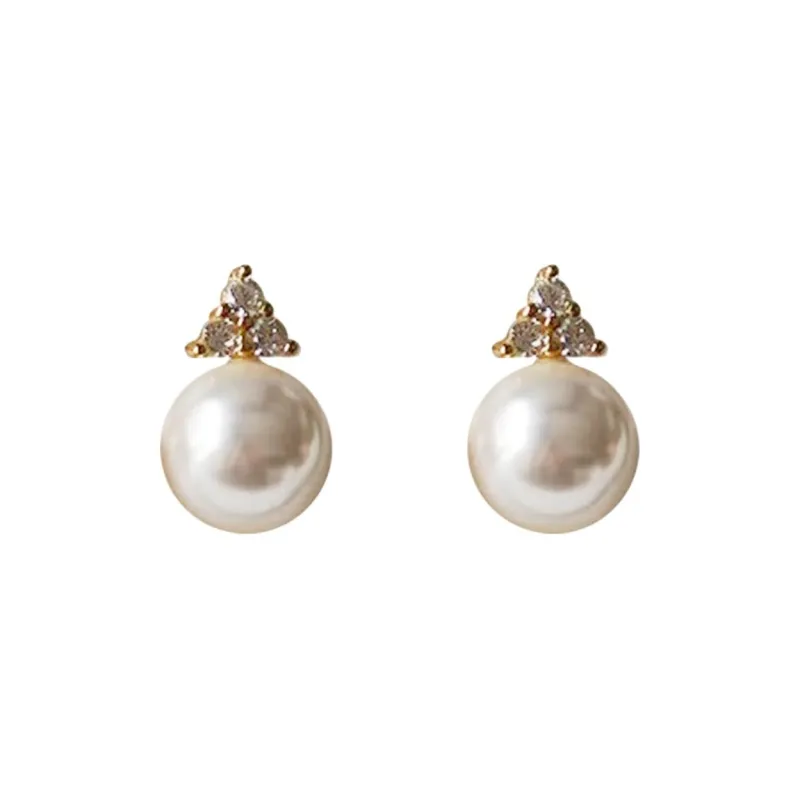 Taste The Color Pearl Stud Earrings Women's-5