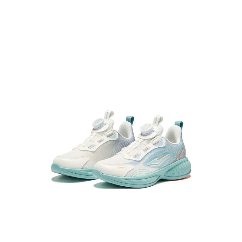 ERKE KIDS Chasing Wind 3 Slip Resistant Cushioning Abrasion Resistant Low Top Running Shoes White Green Kids'-1