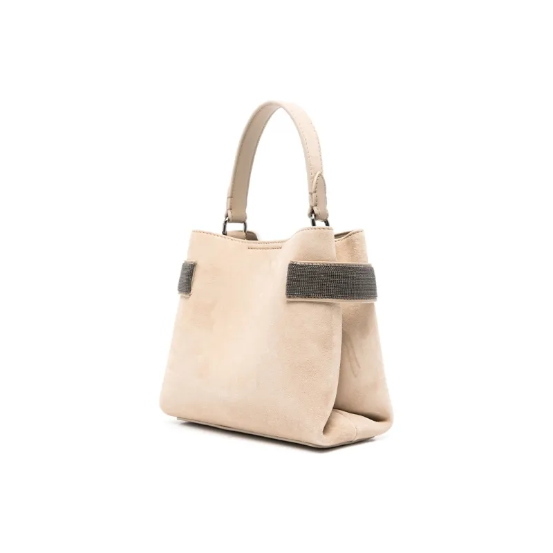 Brunello Cucinelli Essence Precious Bands Small Top Handle Bag-1