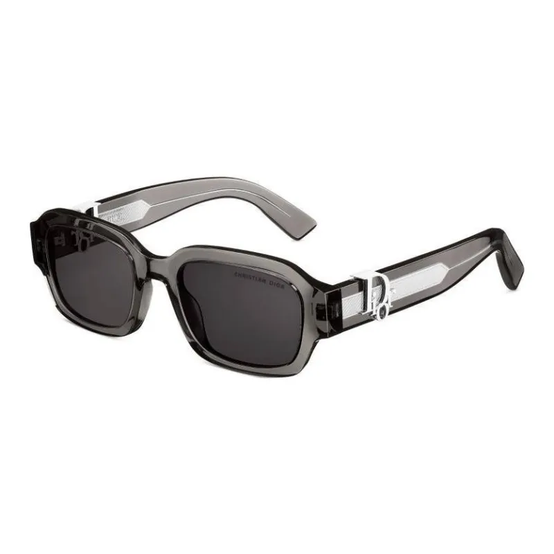 DIOR Metal Acetate Square Sunglasses Men's Gray-0