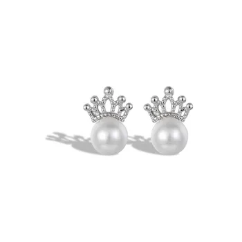 P&N S999 Fine Silver Stud Earrings Women's