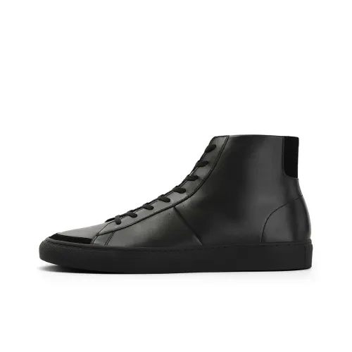 PANE Stepway SB High Top Collection ASPHALT Slip Resistant High Top Skateboard Shoes Unisex Black