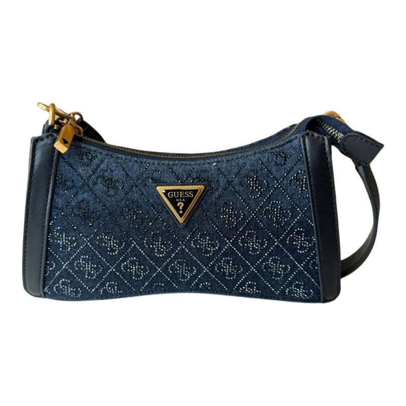 GUESS Denim Shoulder Bag Regular Women's Black Blue-1