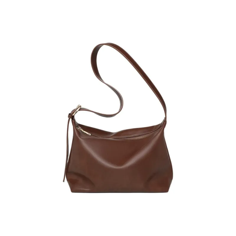 C°BANNER Cow Leather With Synthetic Leather Tote Bag, Shopping Bag, Shoulder Bag Women's Coffee-2