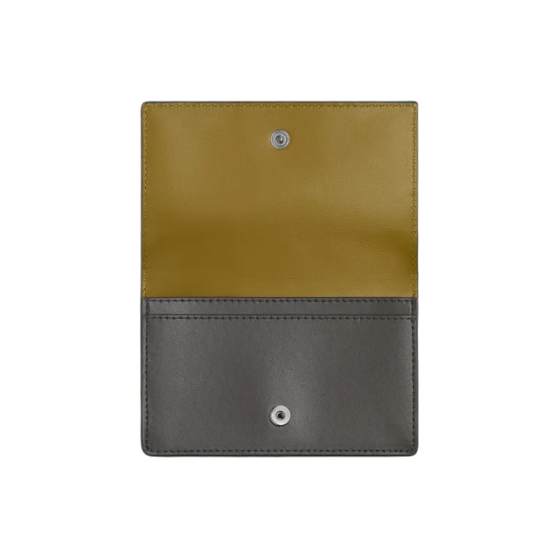 Bottega Veneta Calfskin Card Holder Regular Men's Lapis Lazuli Mixed Iron Ore-2