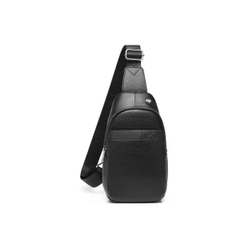 SEPTWOLVES Cow Leather Backpack Crossbody Bag Sling Bag Regular Men's Black