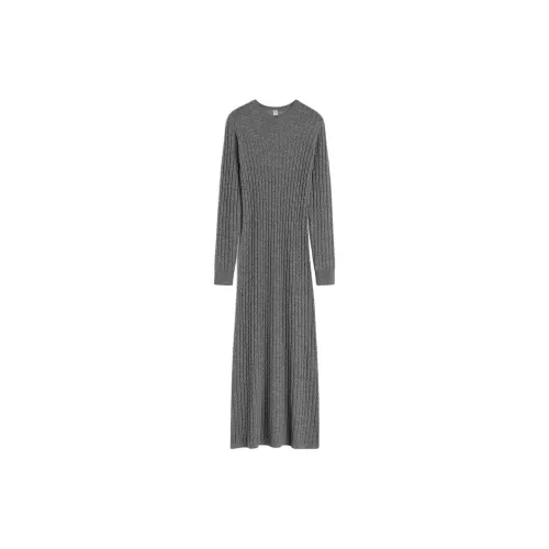 TOTEME Long Sleeved Ribbed Maxi Dress