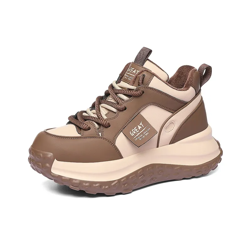 Golden Silk Rabbit Mid-Top Chunky Sneakers Women's-7