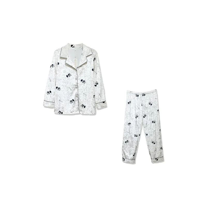 Slimma Pajama Set Women's White-0