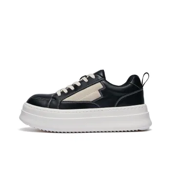 ΛOLUNKΛ Slip Resistant Cushioning Low Top Skateboard Shoes Men's Black