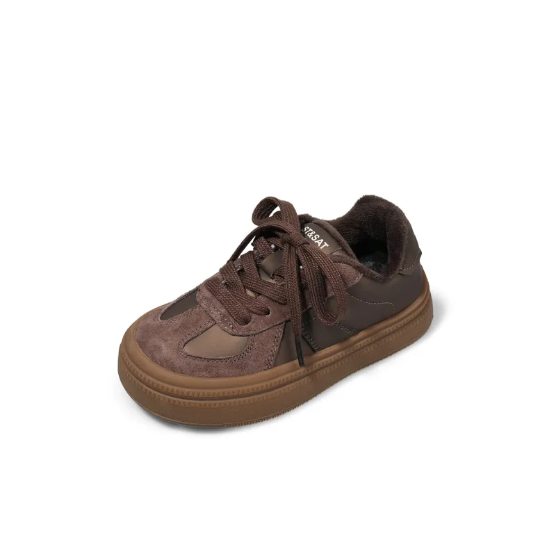 ST&SAT Slip Resistant Anti Kick Wear Resistant Warm Low Top Kids' Skateboarding Shoes Kids'-3