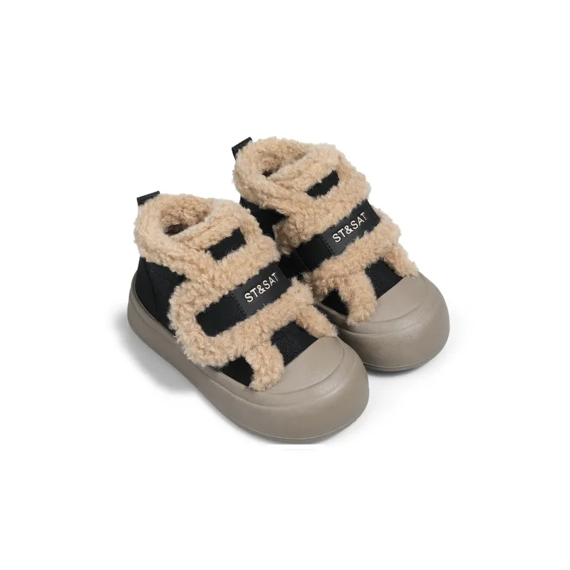 ST&SAT Anti Slip And Wear Resistant Warm High Top Kids Lifestyle Shoes Kids'-9