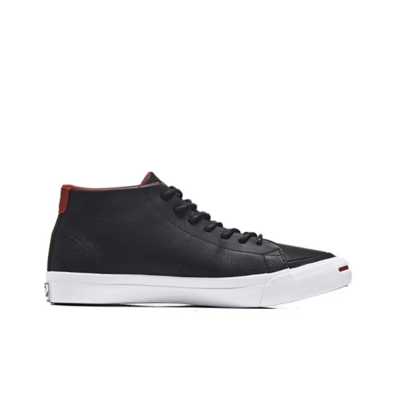 Converse Jack Purcell Slip-Resistant Cushioning Wear-Resistant Mid-Top Skateboard Shoes Unisex Black-1