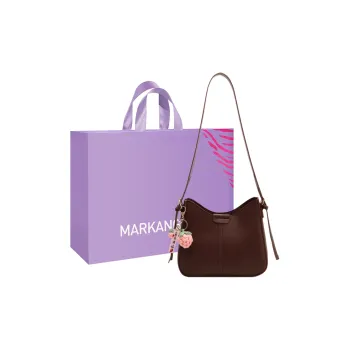 MARKANGARO PU Shoulder Bag Saddle Bag Shoulder Bag Regular Women's Black/Coffee