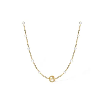 AKOYA Saltwater Pearl Necklace 0898 Women's