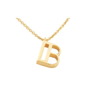 Monica Vinader B Pendant Charm Necklace