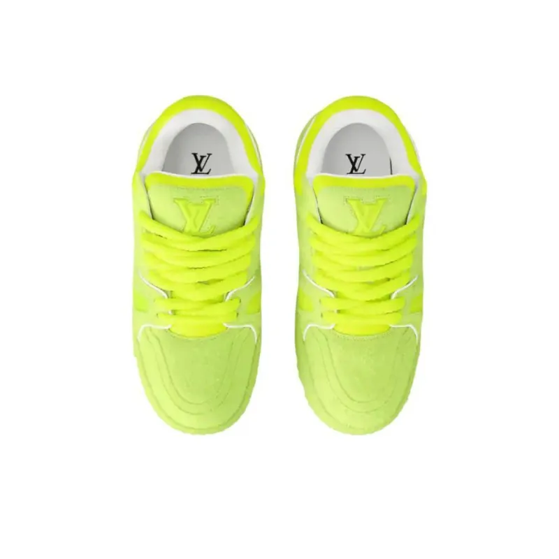 LOUIS VUITTON Trainer Maxi 2025 Spring Men's Collection Low-Top Skateboard Shoes Men's Green-3