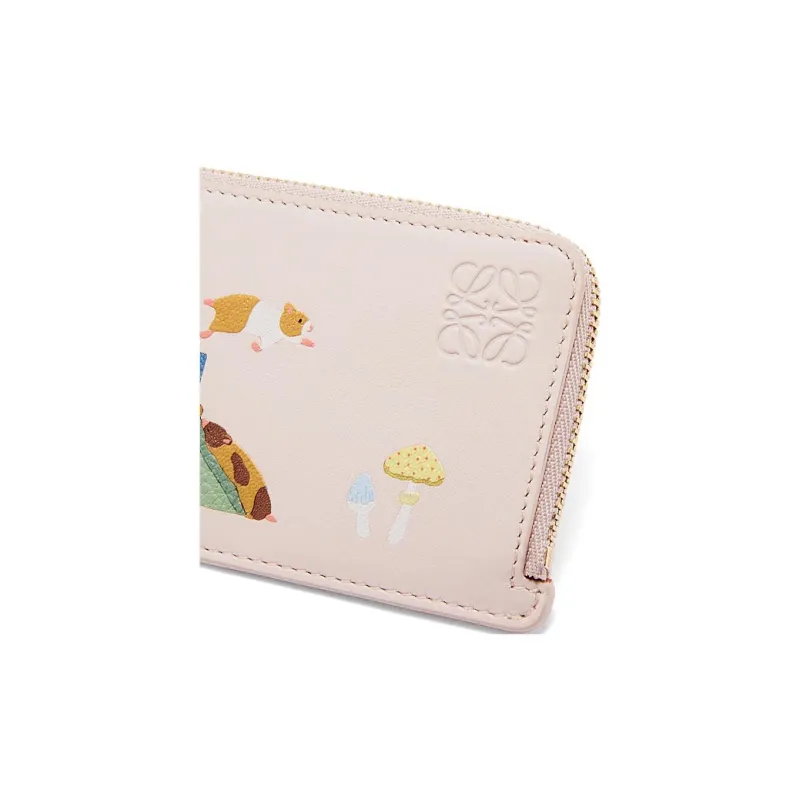 LOEWE Suna Fujita Collaboration Cow Leather Card Holder Women's Talc-3