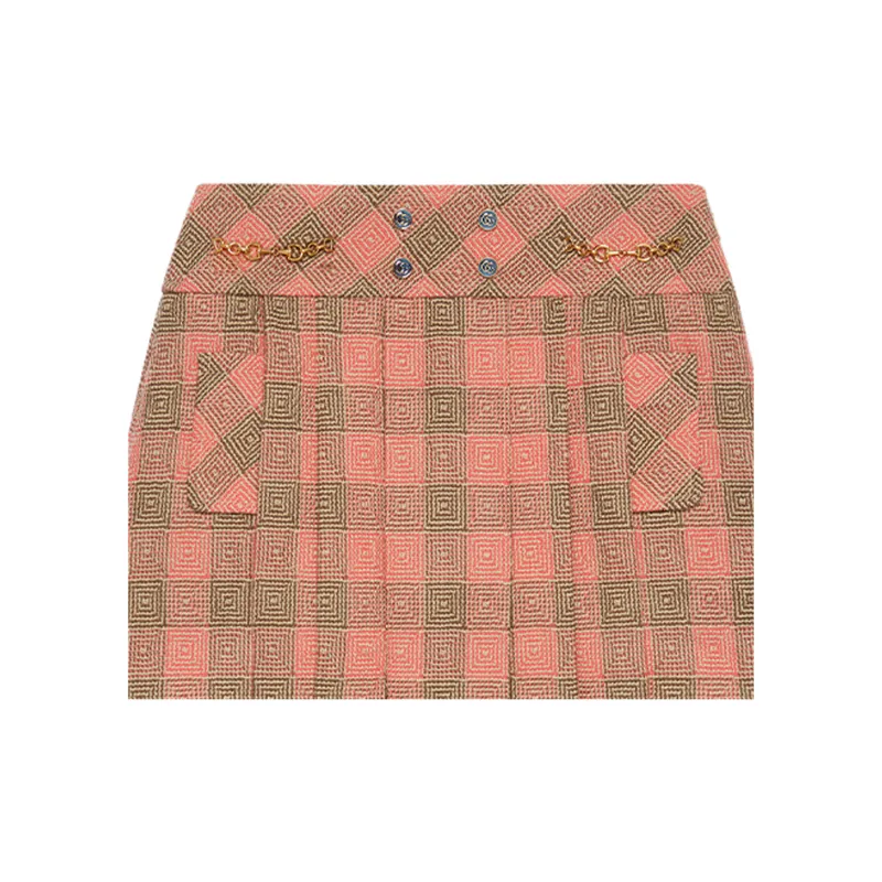 GUCCI Casual Short Skirts Women's Pink-3