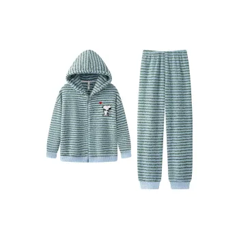 Gongdie x SNOOPY/ Pajama Set Women's Turquoise