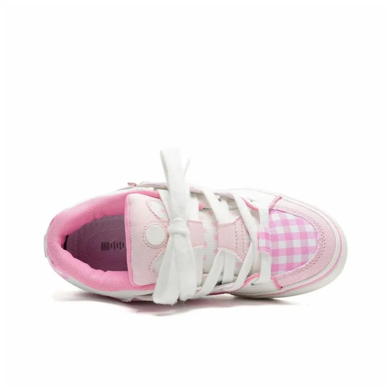 Circle Small Cushioned Wear-Resistant Lightweight Height Increasing Low-Top Skateboard Shoes Women's Box Included-16