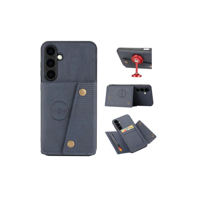 ZHUOJI Double Buckle Card Wallet Material Phone Cases Compatible With Samsung S25/Galaxy S25+/S25 Ultra-5