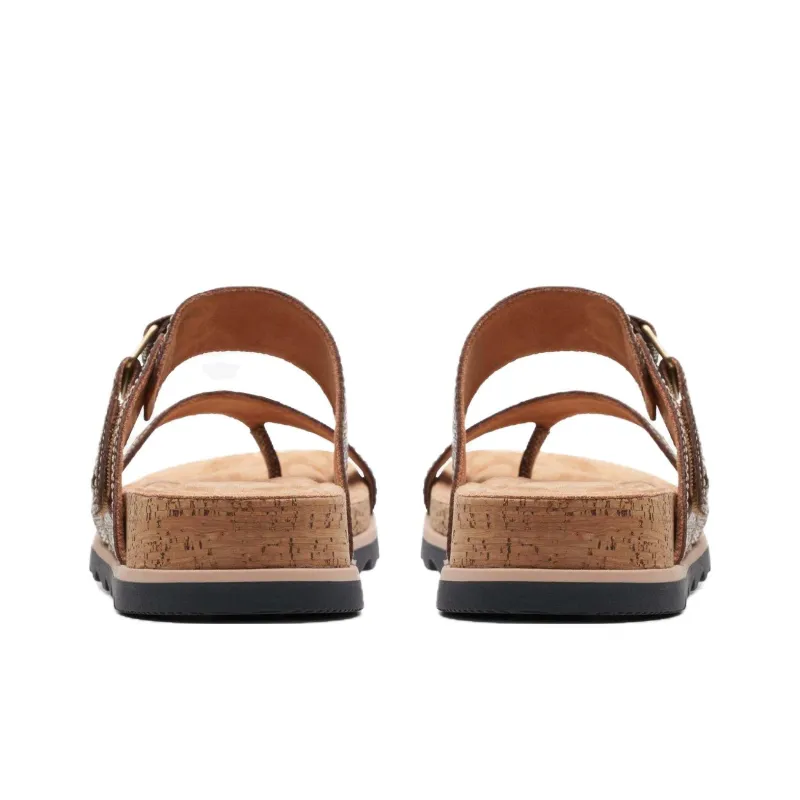 Clarks Slip-Resistant Flip Flops Women's Bronze-3