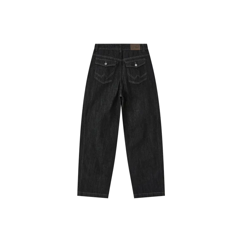 WULISHAONIAN Jeans Unisex Black-1