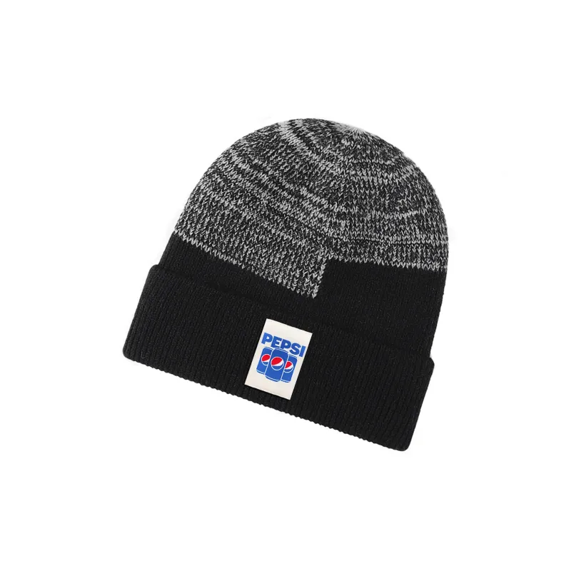 Pepsi Nylon Plush Beanie Unisex Navy Blue Black-4
