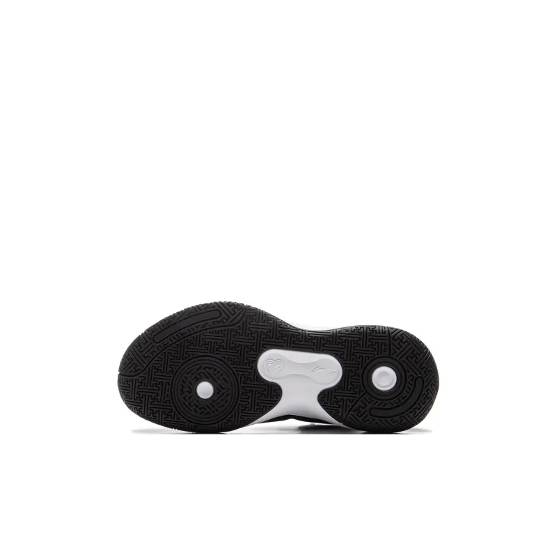 LINING YOUNG Rebound Children's Basketball Shoes Black White Teenagers-4