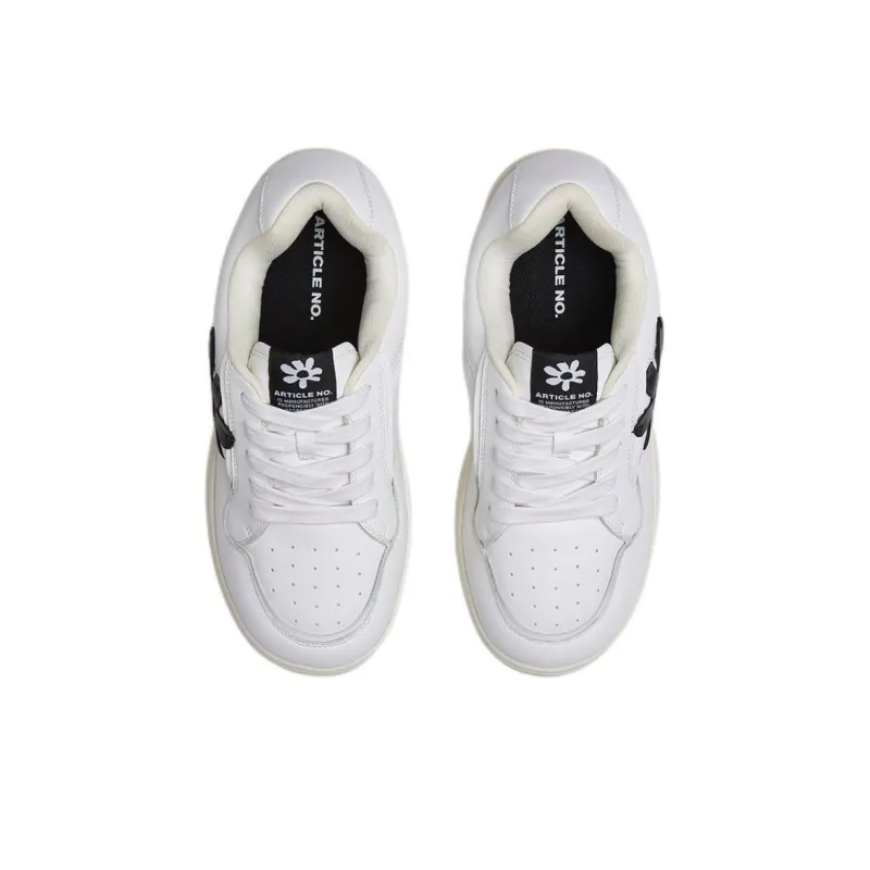 ARTICLE NO. Anti Slip Wear Resistant Low Top Skateboard Shoes Unisex White Black-3