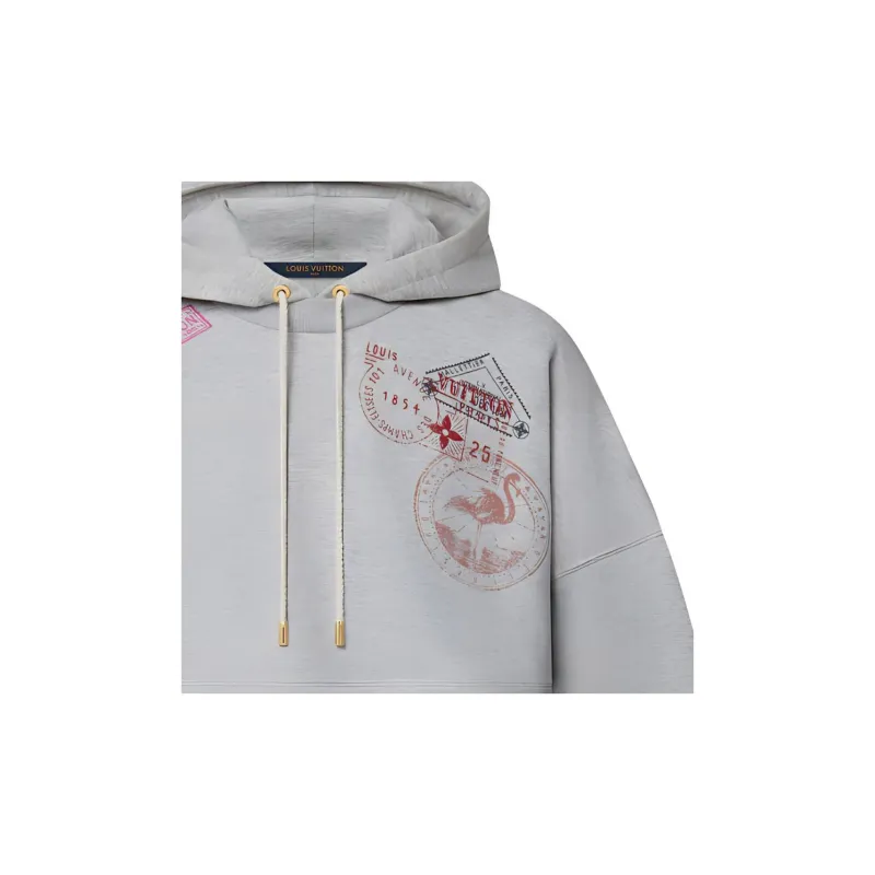 LOUIS VUITTON Travel Stamp Cropped Hoodie-5