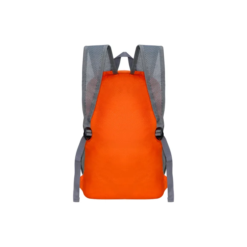 SUISSEWIN Polyester Large Capacity Backpack Travel Bag Unisex Vibrant Orange/Deep Sea Blue-3