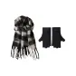 Scarf+Black Half Finger Gloves[Thermal Two-Piece Set]