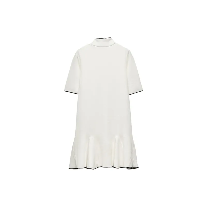 ZARA Short-Sleeved Dresses Women's Beige-1
