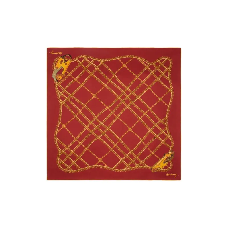 Burberry Chain Check Silk Scarf-0