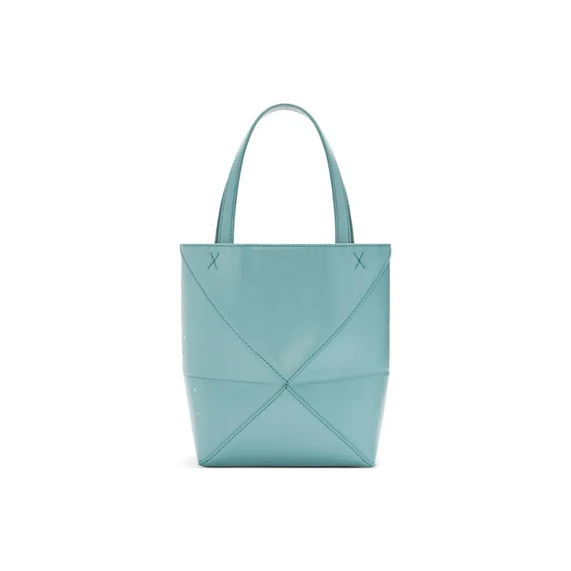 LOEWE Suna Fujita Collaboration Puzzle Fold Cow Leather Shoulder Bag, Crossbody Bag, Handbag Mini Women's Water-6