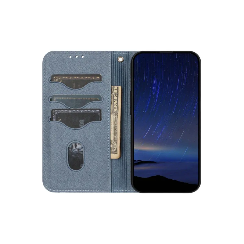 ZHUOJI Leather Material Woven Strong Magnetic Skin Case Phone Case Compatible With Xiaomi 14/Xiaomi 14T Pro-7