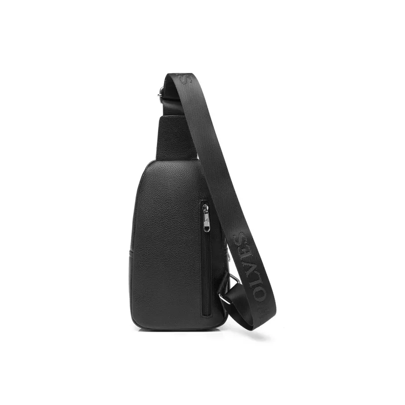 SEPTWOLVES Cow Leather Backpack Crossbody Bag Sling Bag Regular Men's Black-2
