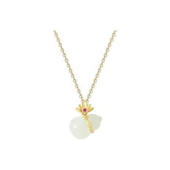 WEITIANXUAN Hetian Jade Necklaces White Jade/Pale Greenish White Jade Unisex