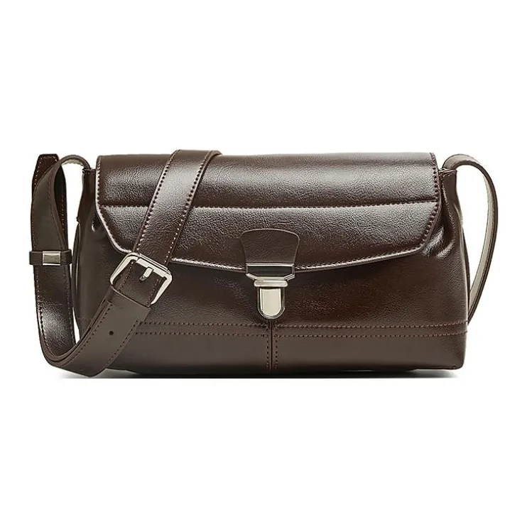 BASTO PU Small Square Bag Crossbody Bags Medium Size Women's Brown/Coffee-4