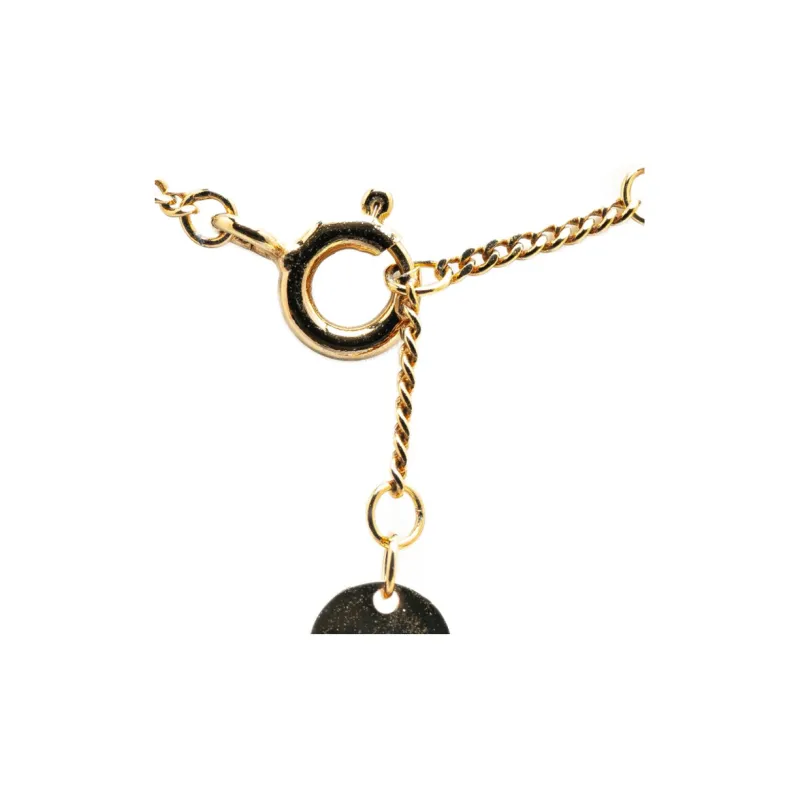 FENDI 2000-2024 Plated O Lock Ff Pendant Costume Necklace-2