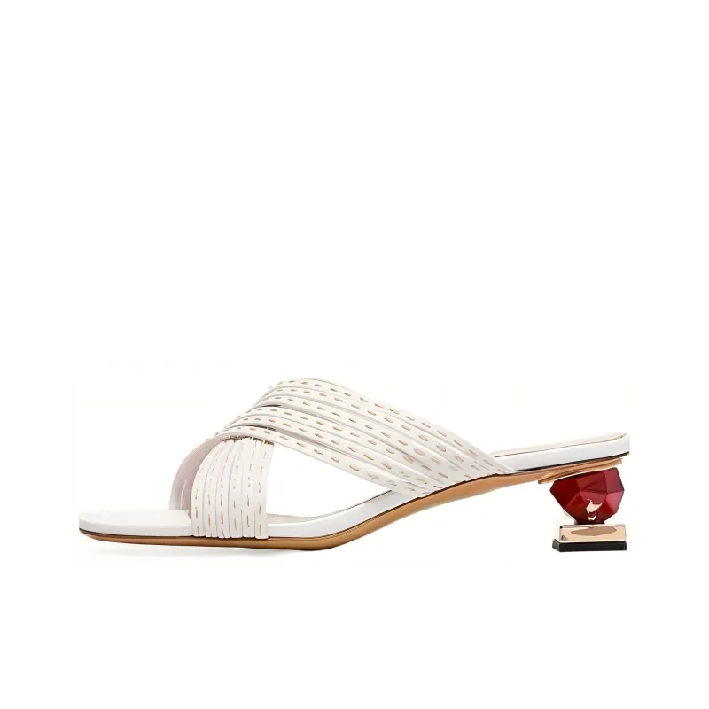 Jacquemus Castana Slide Slippers Women's White-0