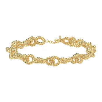 Mistova JEWELRY Gold Plated Copper Knot Bracelet Unisex